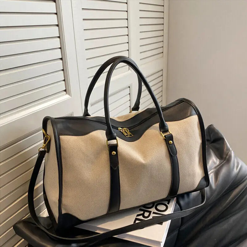 Sac de Voyage & Sport en Canvas – Vintage Chic & Grande Capacité | Sélène & Co