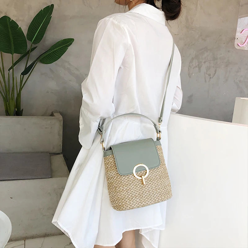 Sac Seau Évasion Estivale – Paille & Raphia | Sélène & Co
