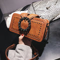 Sac Bandoulière Femme Élégant – Cuir PU, Décoration Diamants, Fermeture Zip