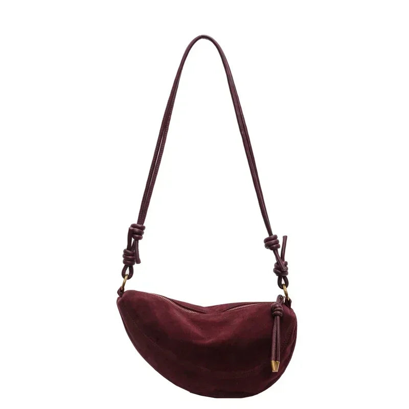 Sac Hobo en Suédine Synthétique | Bandoulière & Crossbody Femme
