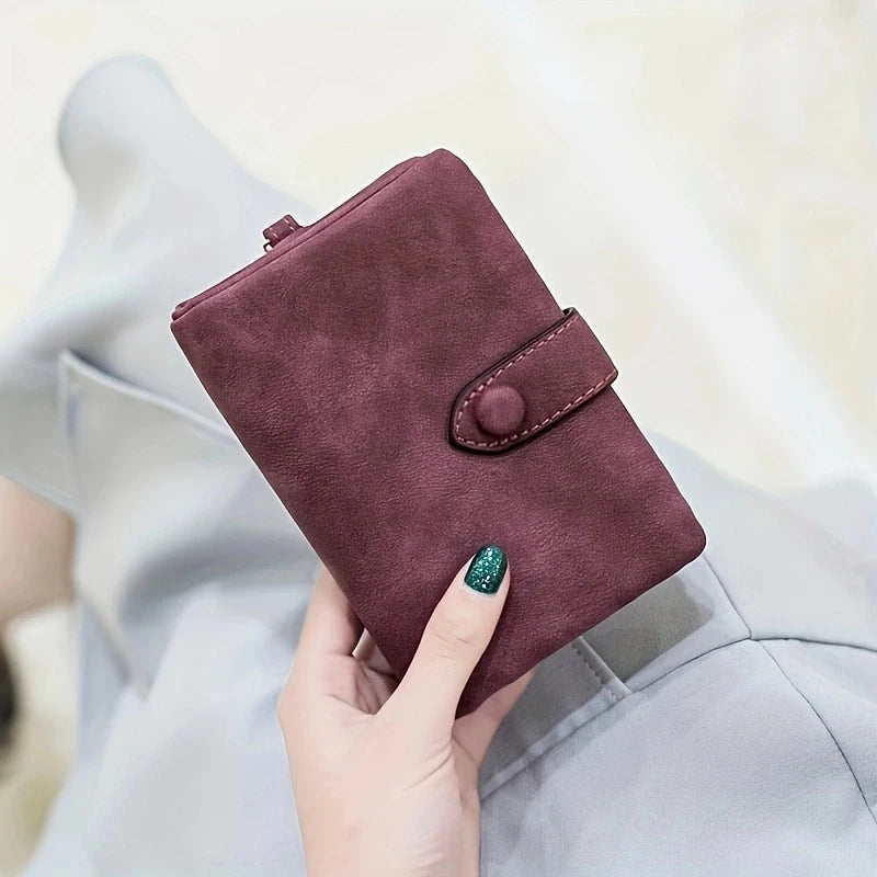 Portefeuille Court Tri-Fold Givré – Poche Monnaie Zippée | Sélène & Co