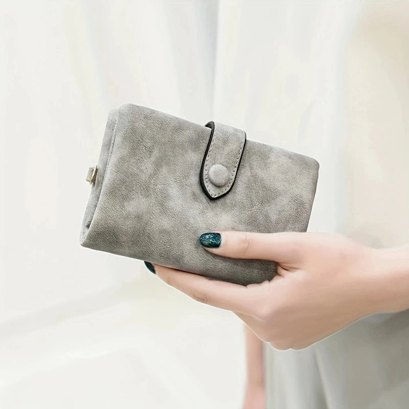 Portefeuille Court Tri-Fold Givré – Poche Monnaie Zippée | Sélène & Co