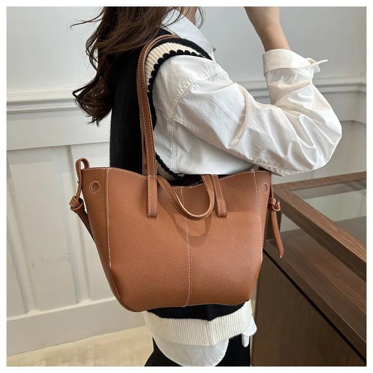Sac Cabas Fourre-Tout Femme Grande Capacité en Cuir PU | Sélène & Co