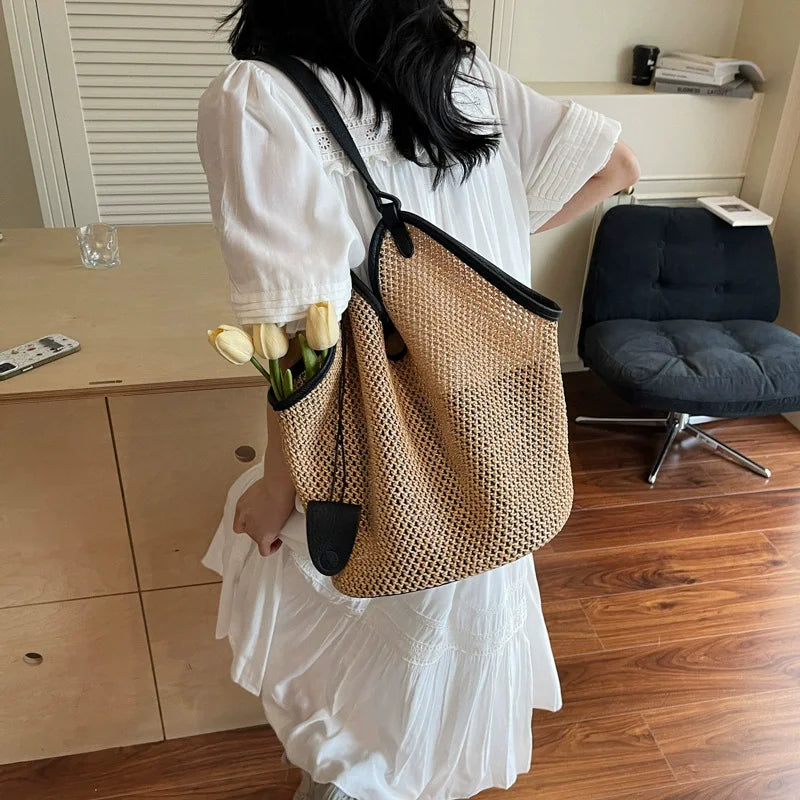 Sac Ajouré en Paille Tressée – Élégance Estivale | Sélène & Co