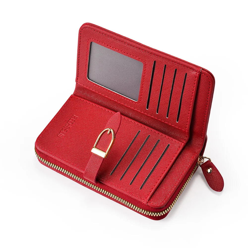 Portefeuille Long Zippé en Cuir Synthétique – Multipoches | Sélène & Co