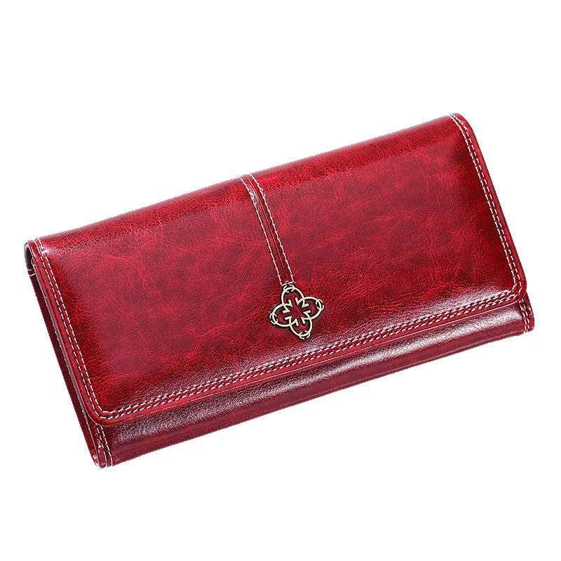 Portefeuille Long Luxe en Cuir Synthétique – Porte-Cartes & Billets | Sélène & Co