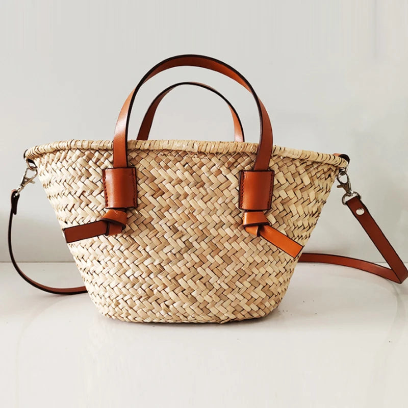 Grand Panier en Rotin Tressé – Esprit de Plage & Été | Sélène & Co