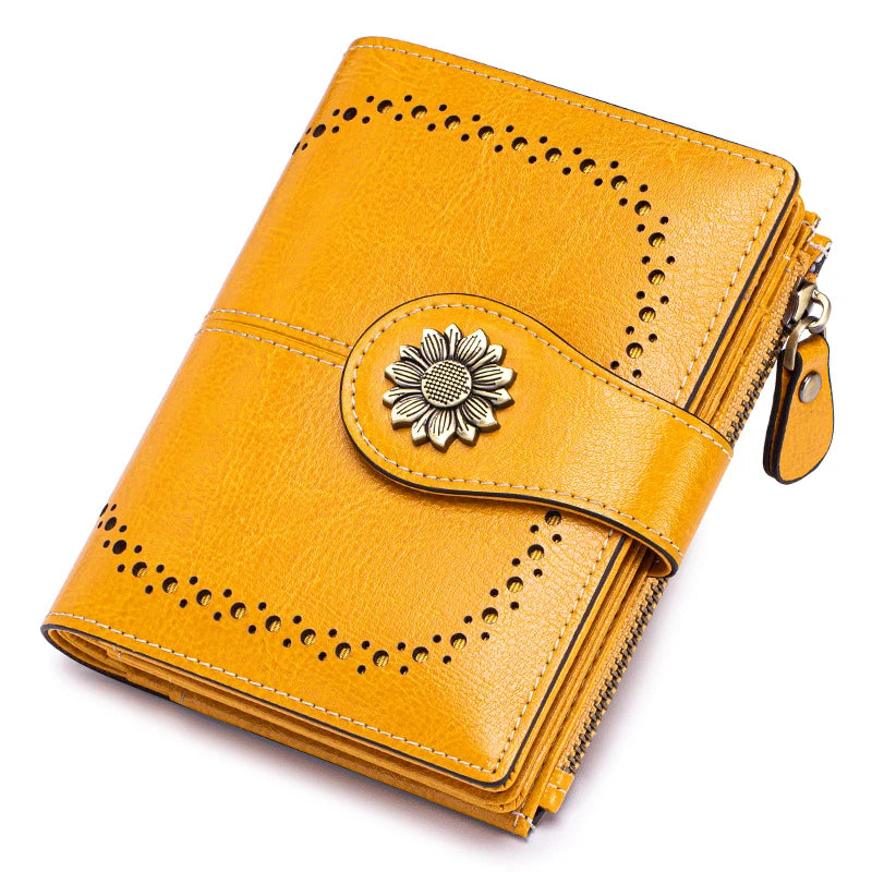 Portefeuille Femme Cuir Véritable RFID – Organiseur Élégant | Sélène & Co