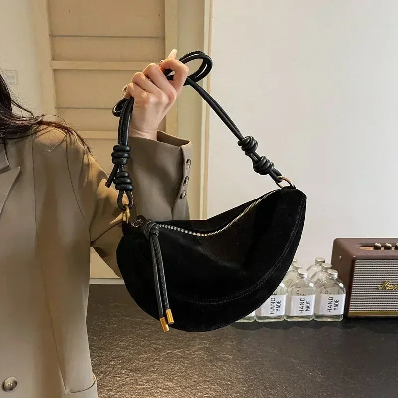 Sac Hobo en Suédine Synthétique | Bandoulière & Crossbody Femme