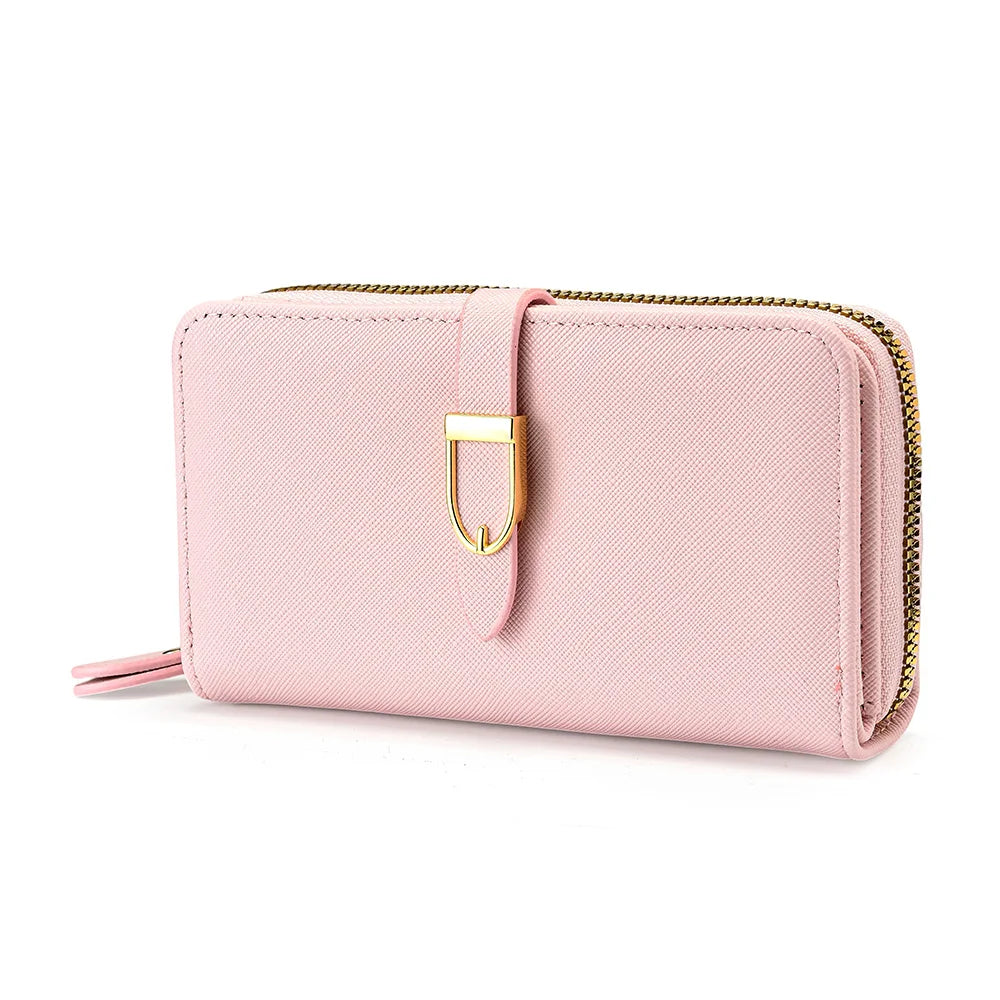 Portefeuille Long Zippé en Cuir Synthétique – Multipoches | Sélène & Co